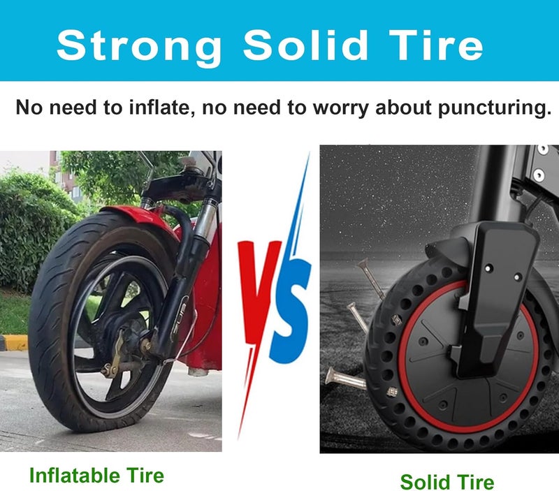 TOCBEUU TOUBEUU Solid Tires 8.5x2 Inches for Electric Scooter, 50/75-6.1Replacement Wheels, Rubber Tyre 8-1/2'' for Gotrax GXL V2/XR/APEX & Xiaomi M365/M365 Pro/Pro 2/1S and All 8.5'' Scooter- Black(2PCS) - Image 3